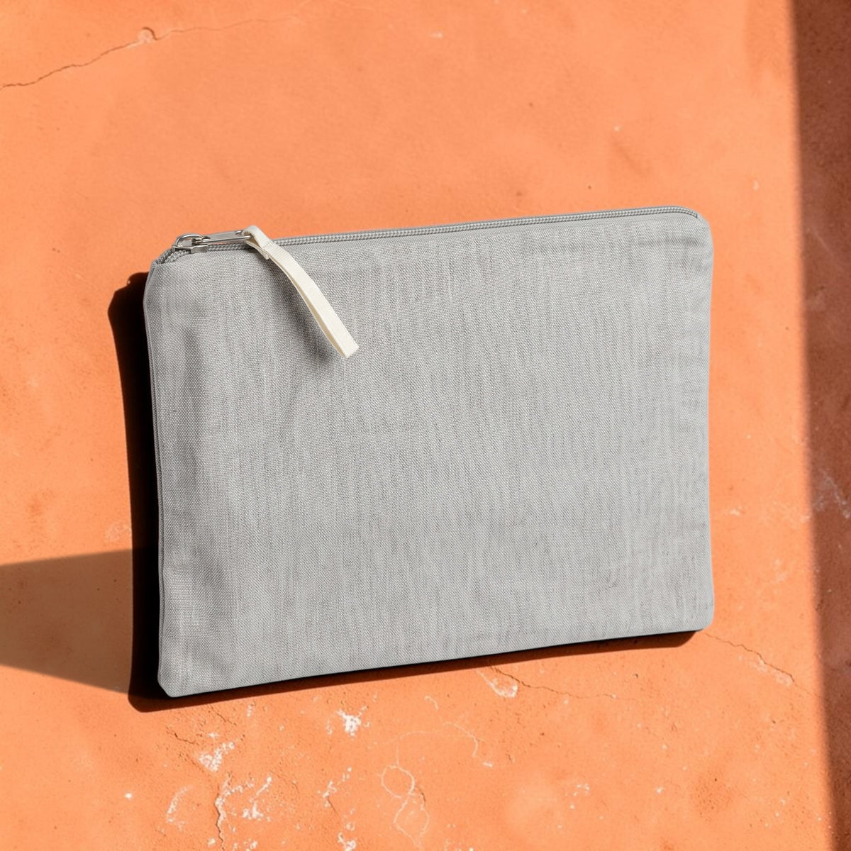 Large Linen Zip Pouch