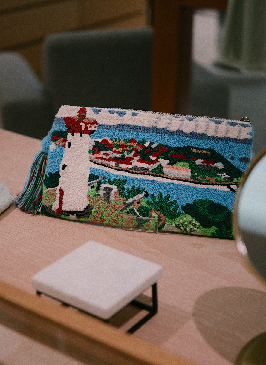 Embroidered Clutch - LIGHTHOUSE