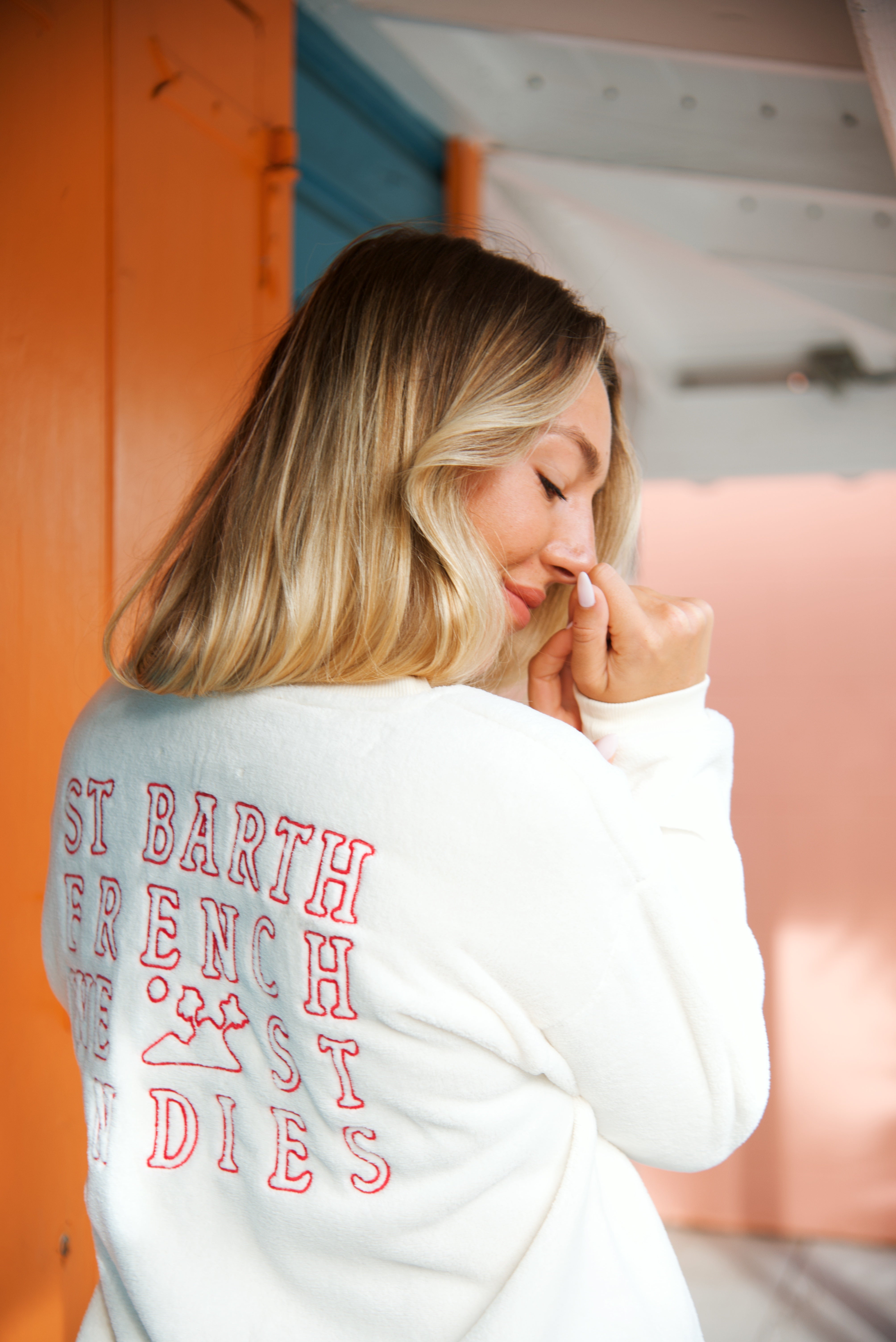 CROP POLAR SWEAT