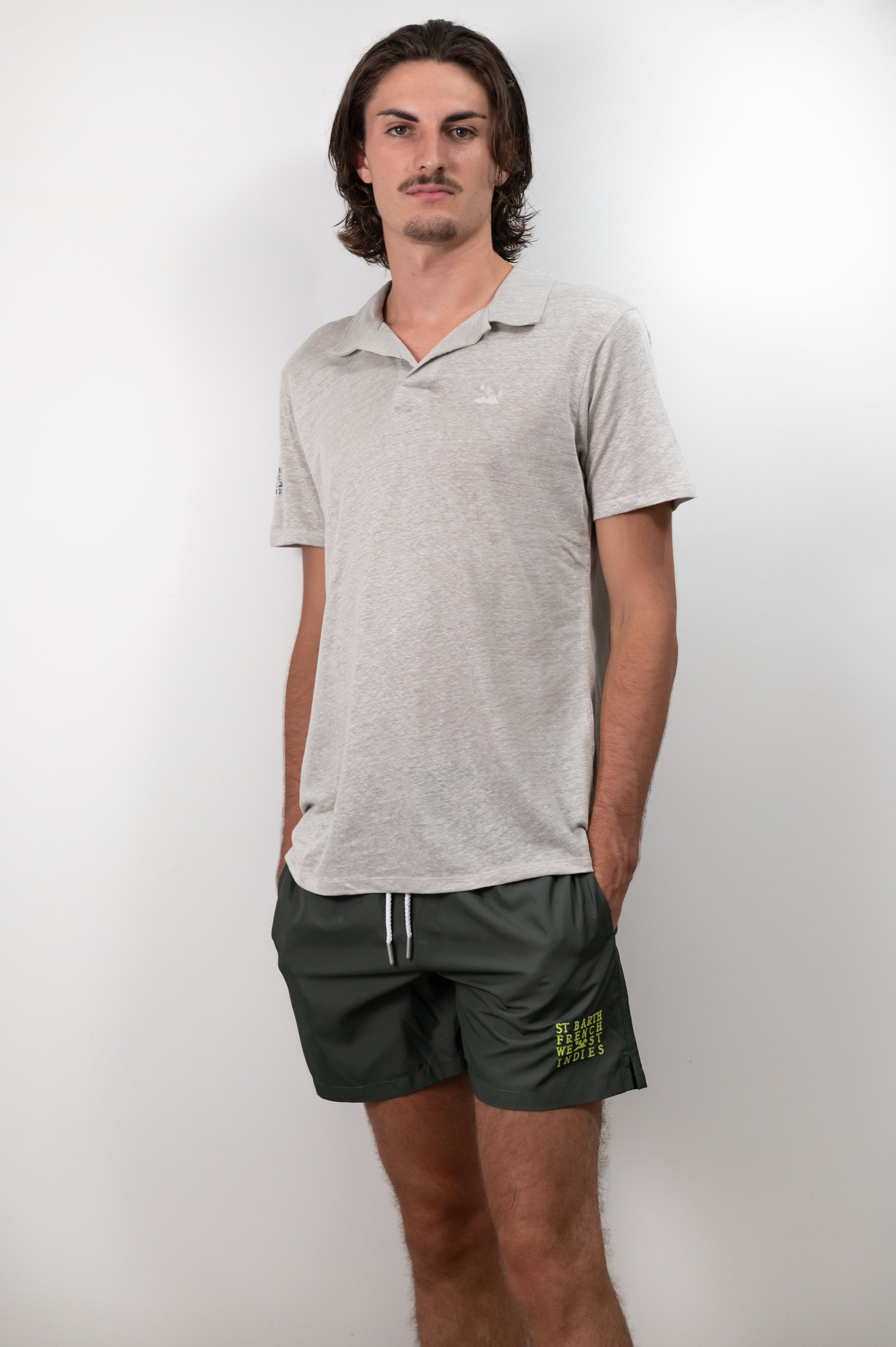 ST BARTH FRENCH WEST INDIES ST BARTHS ST BARTS LUXURY COMFORT LINEN POLO