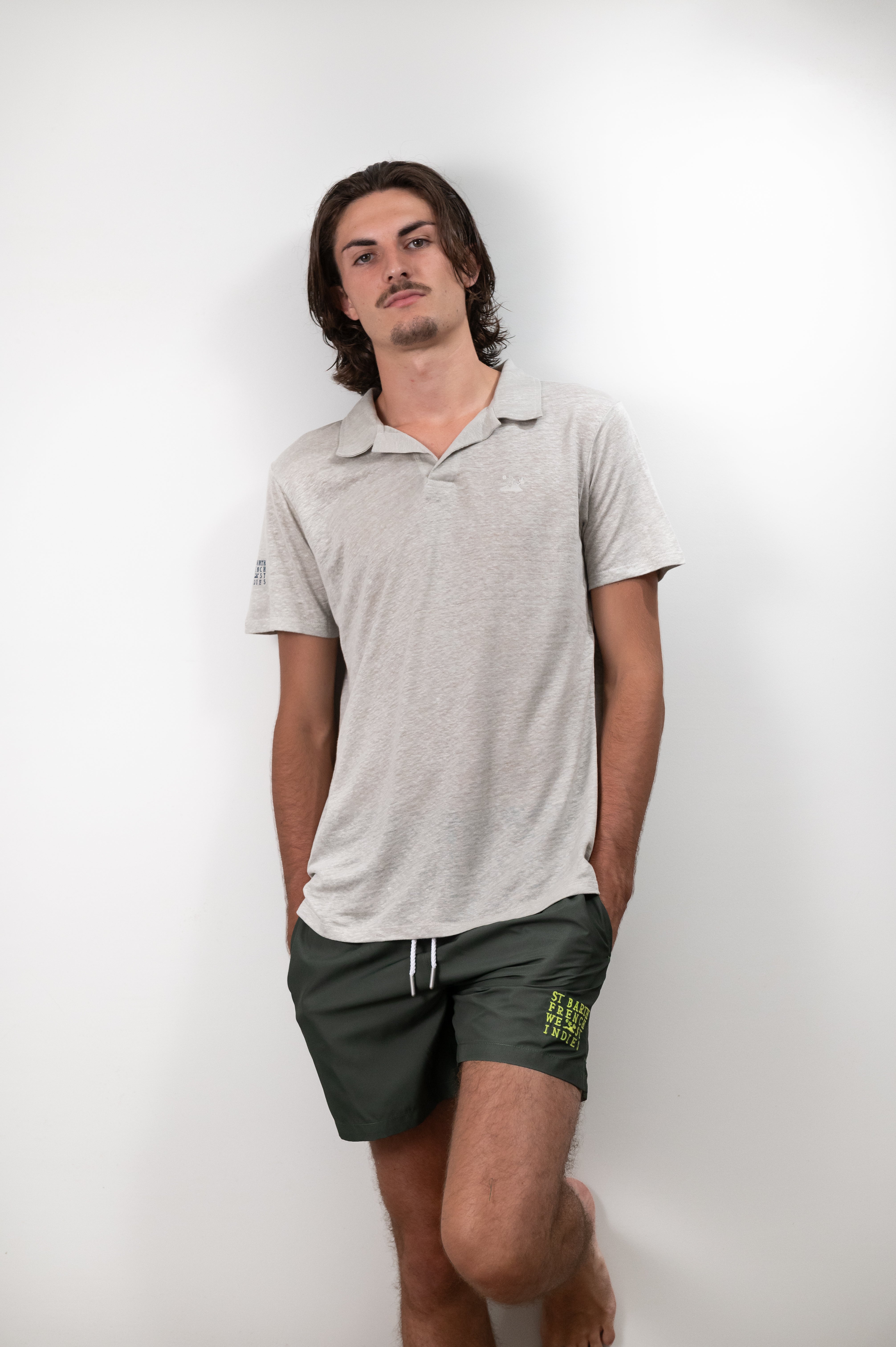 ST BARTH FRENCH WEST INDIES ST BARTHS ST BARTS LUXURY COMFORT LINEN POLO