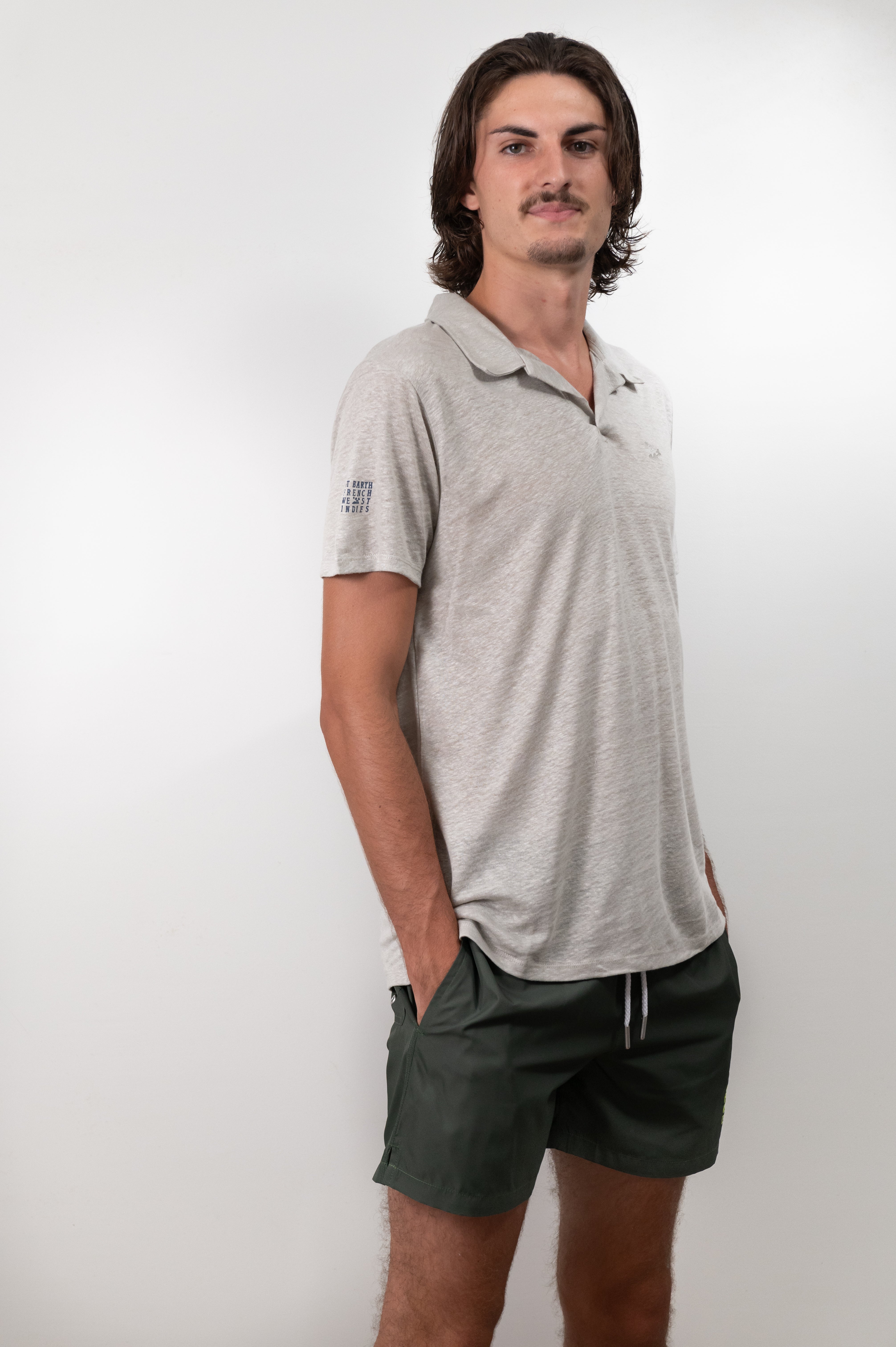 ST BARTH FRENCH WEST INDIES ST BARTHS ST BARTS LUXURY COMFORT LINEN POLO