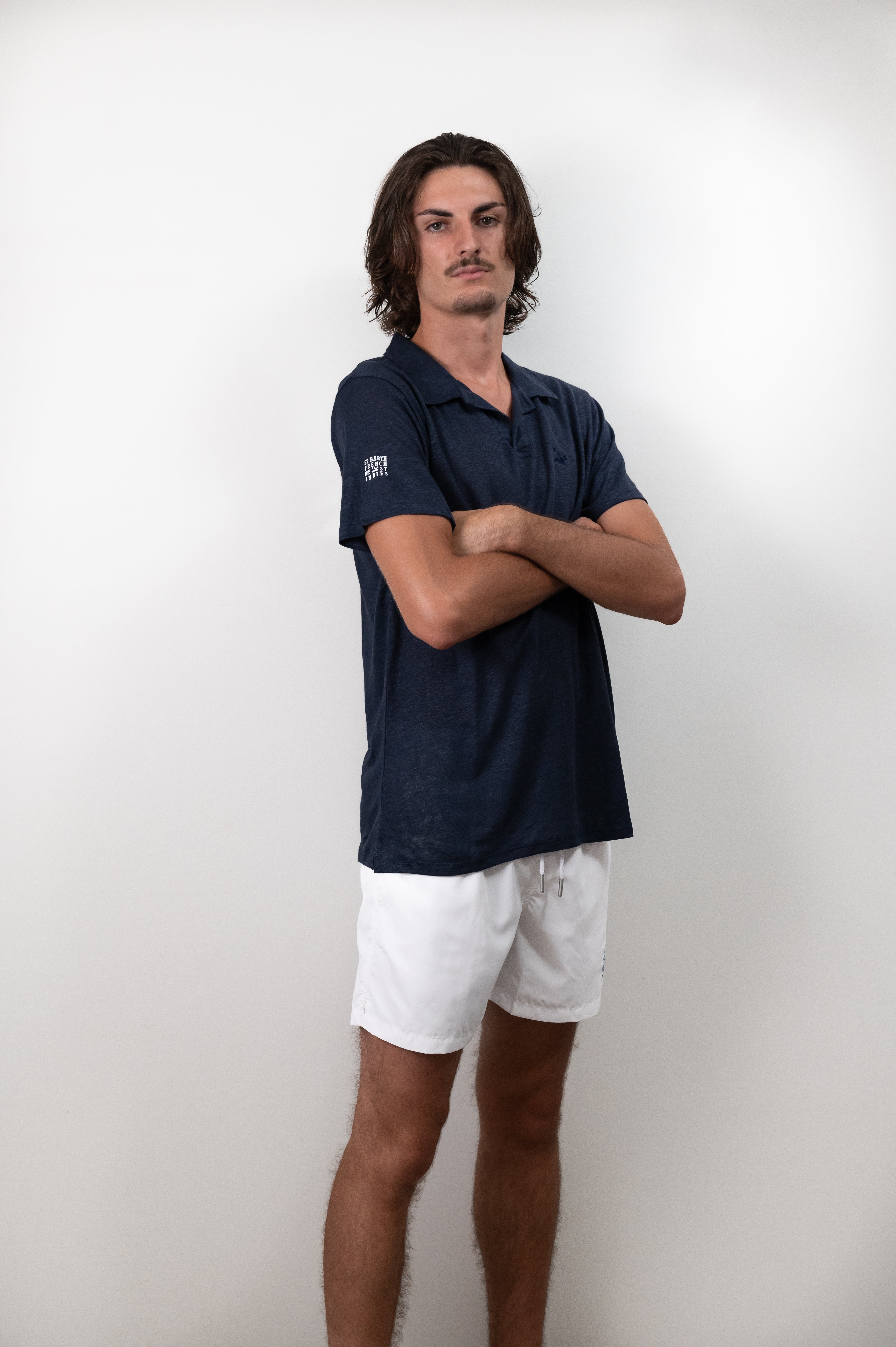 ST BARTH FRENCH WEST INDIES ST BARTHS ST BARTS LUXURY COMFORT LINEN POLO