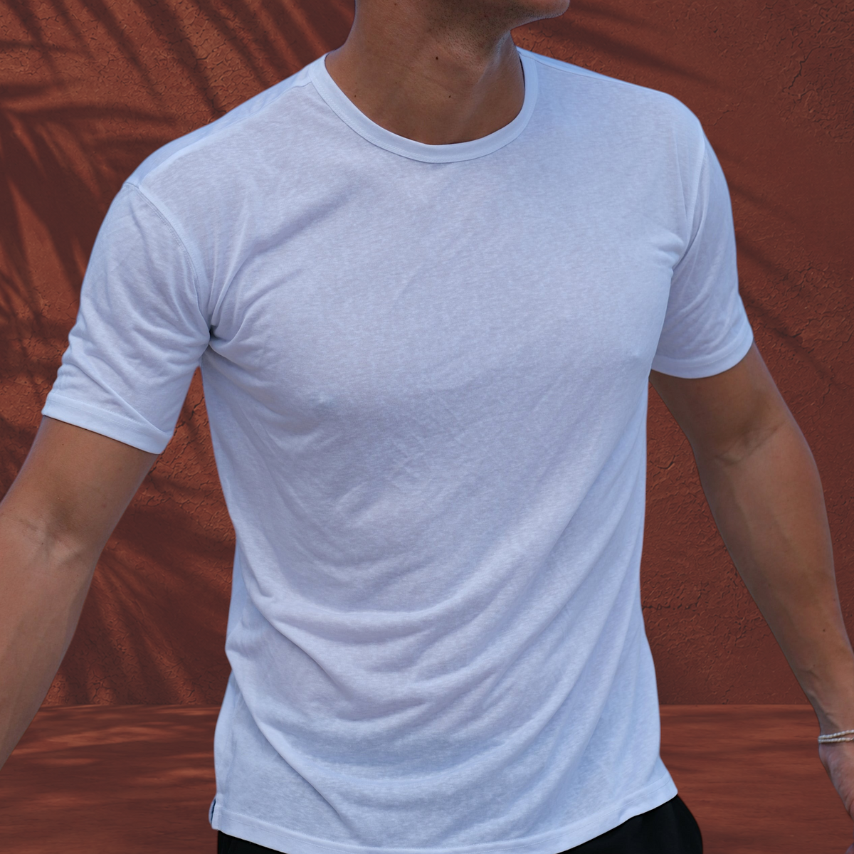 T-shirt blanc St Barth French West Indies en mΓ©lange lyocell et polyester ultra-doux et respirant