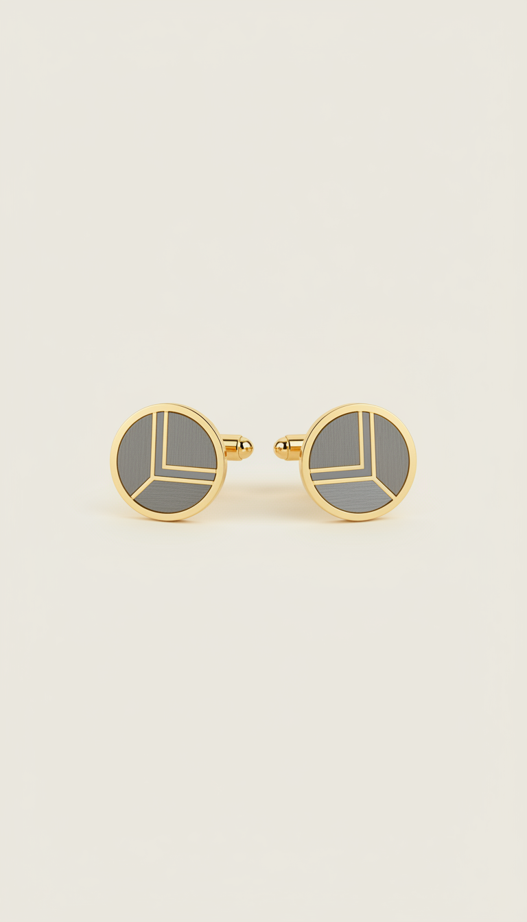 Gold-Accented Cufflinks Set