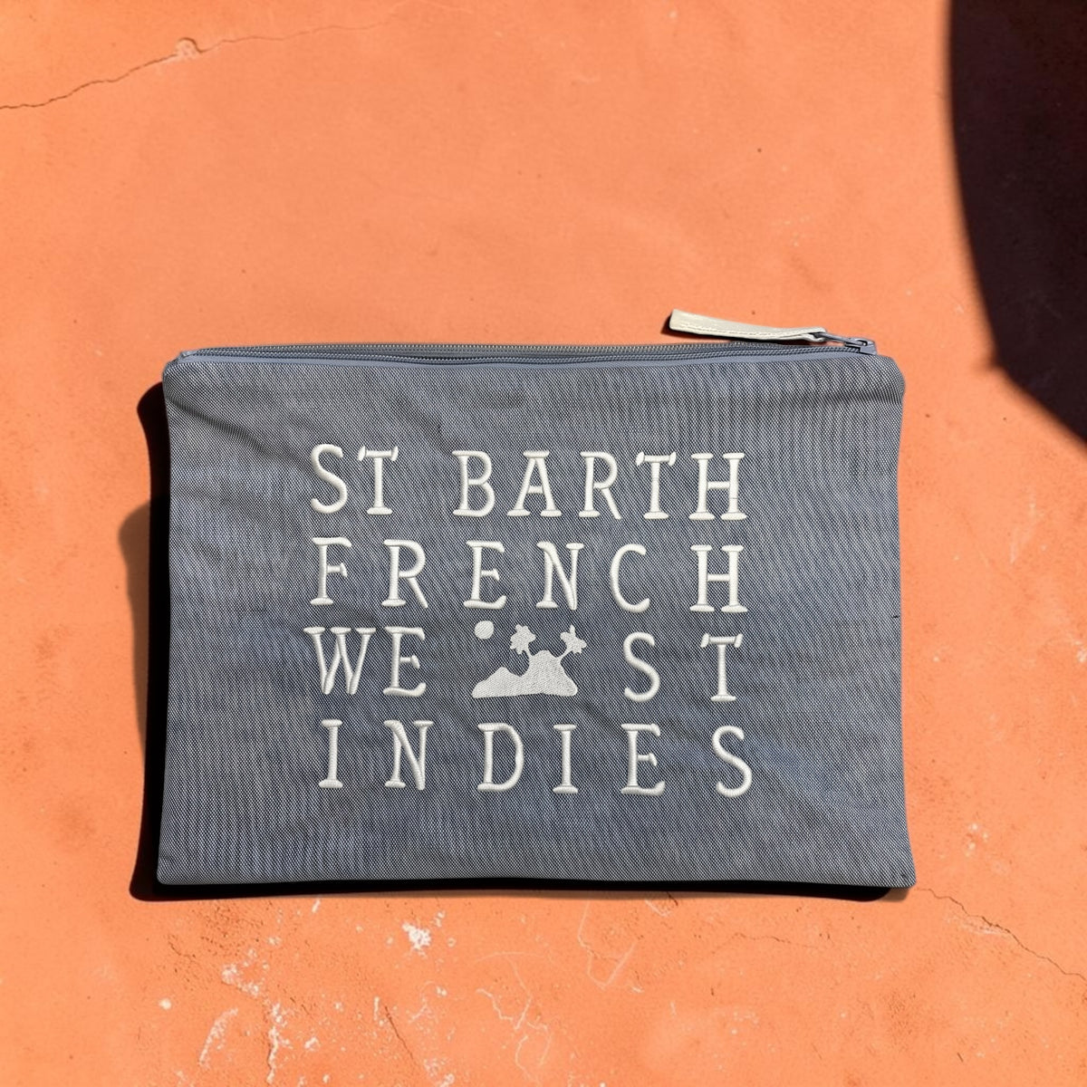 Large Linen Zip Pouch