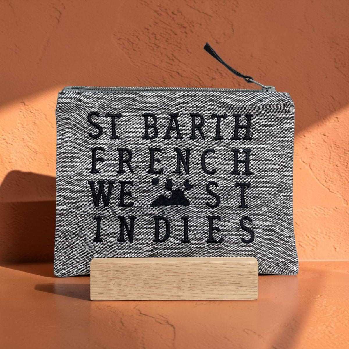 Small Linen Zip Pouch