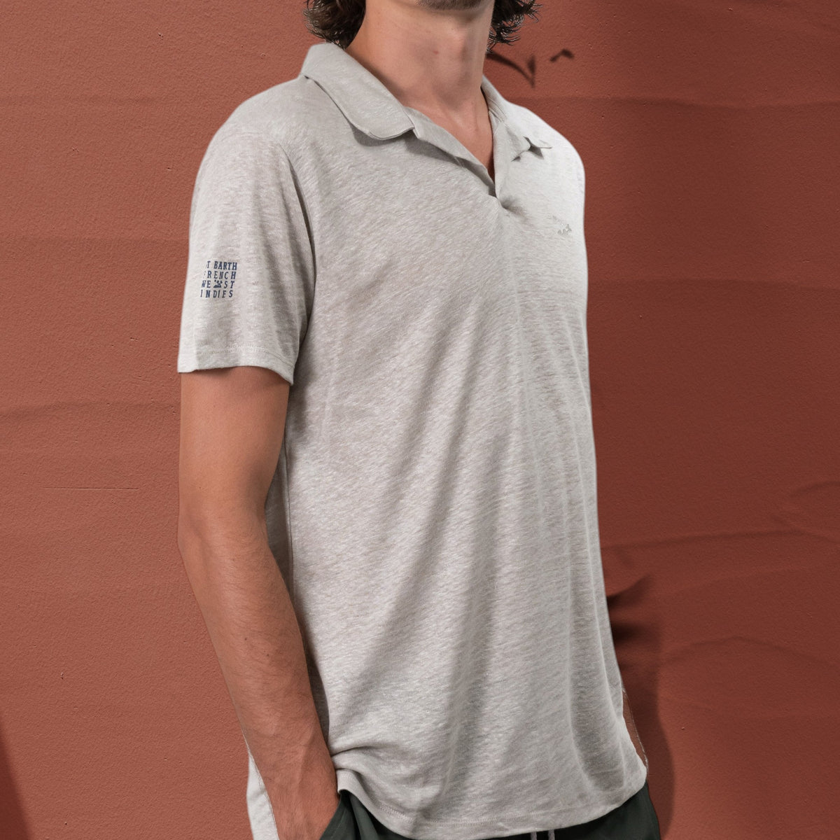 ST BARTH FRENCH WEST INDIES ST BARTHS ST BARTS LUXURY COMFORT LINEN POLO